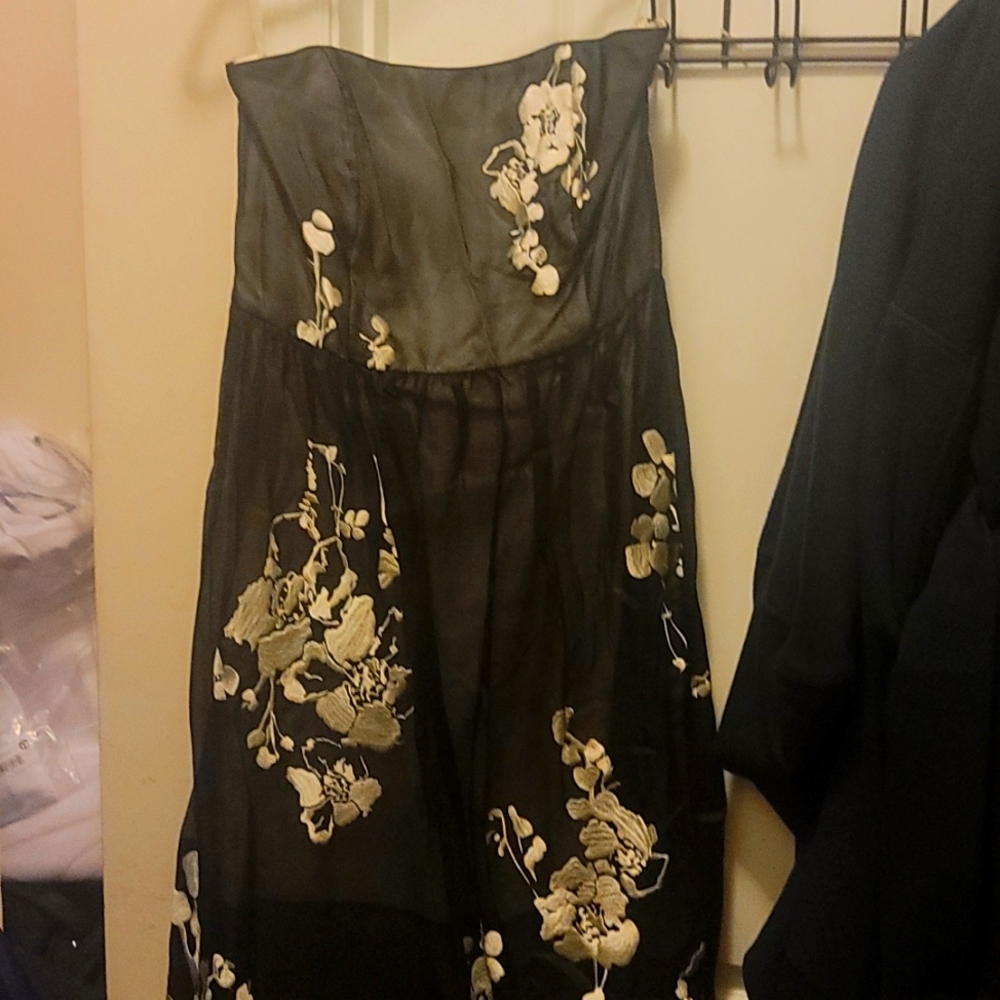 Black strapless dress from white house black market